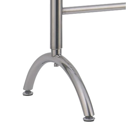 WarmlyYours Barcelona Heated Towel Rack, 8 Bars, Brushed Steel | Freestanding plug-in electric towel warmer, 150W, overheat protection, warms 2 large towels or bathrobes at once