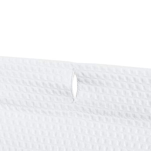 Amazon Basics Lightweight Super Soft Easy Care Microfiber Waffle Texture Shower Curtain , 72" x 72", White - color: White, size: 72"W x 72"L (Pack of 1), style: Waffle Texture