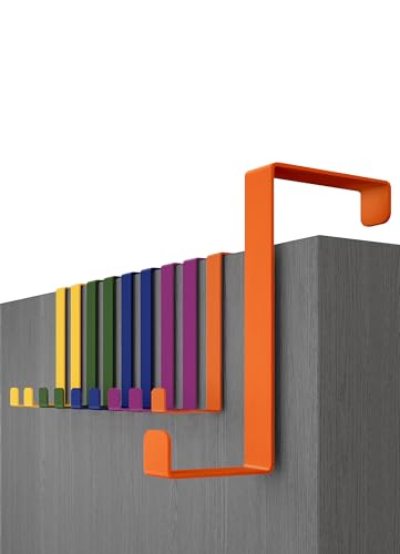 Menz Wreath Hanger Over Door Hooks – Set of 10, Colourful - Coat Hanger 3.6 cm (1.4") and 4.6 cm (1.8"), 2-Sided Towel Holder, Hooks for Hanging Clothes, Bags and Accessories - color: Multicolor
