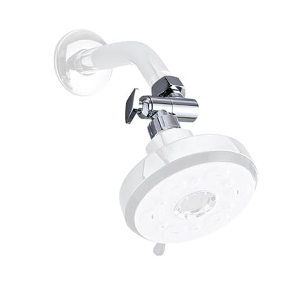Adjustable Shower Head Extension Arm, 360° Swivel Elbow Adapter, Stainless Steel Rust-Resistant Shower Head Connector for Fixed and Rain Shower Heads (Silver) - color: Silver