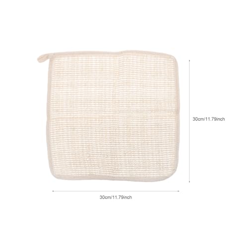 Happyyami 5pcs Linen Bath Towel Set with Rich Foam and Massage Features, Square Shower Bathing Towels for Exfoliating and Deep Cleansing in Bathroom