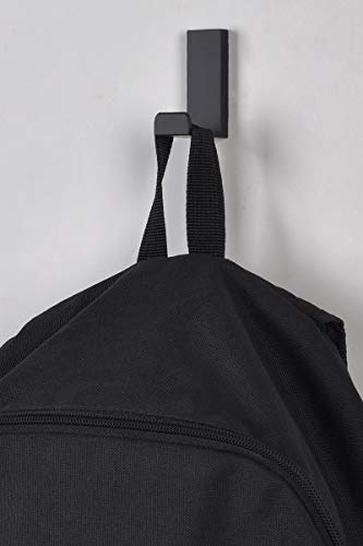 Coat Hooks Wall Mounted Towel Holder Robe Hanger 3 Pack Black | Heavy Duty Sturdy Solid Anodized Aluminum for Bathroom Kitchen Office Farmhouse Mudroom Garage