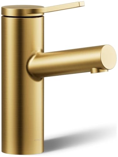 Kohler K-35048-4-2MB Elate® Single-Handle Bathroom Sink Faucet, Bathroom Faucets, 1.2 GPM, Vibrant Brushed Moderne Brass - color: Vibrant Brushed Moderne Brass, size: 1.2 GPM