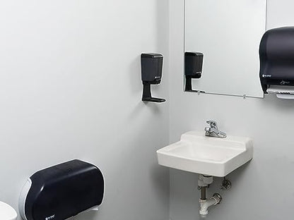 San Jamar Classic Plastic Manual Soap Dispenser, Hand Sanitizer Dispenser, Lotion Dispenser with Universal Compatibility for Home, Bathroom, Kitchen, Restooms, Restaurants, 46 Ounces, Black Pearl - color: Black