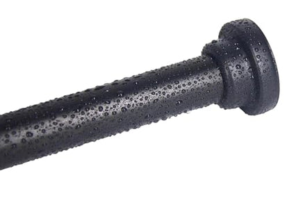 Black Shower Curtain Rod 31 to 80 Inch,Adjustable Heavy Duty Spring Tension Shower Rod,Telescoping Rod,No Drilling - color: Black, size: 31 to 80