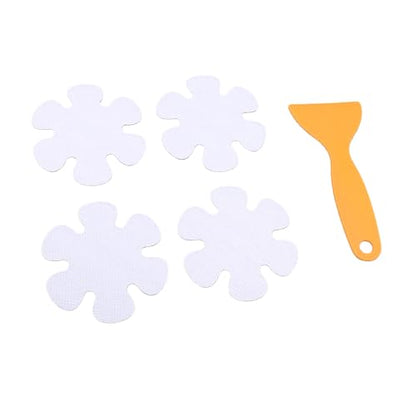 Zopsc Non Slip Bathtub Stickers, 24 Pcs Transparent Shower Decals with Scraper, Anti Slip Safety Treads for Bathtub Shower Floor, for Kids Elderly