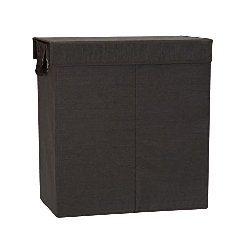 Household Essentials Collapsible Double Laundry Hamper Sorter - color: Cobblestone, style: Double