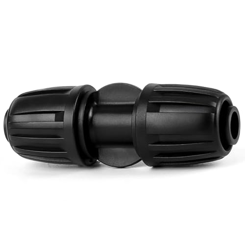 1/2 Inch Drip Irrigation Coupling Fittings, 12 Pieces Barbed Locked Coupler Connectors for 1/2 Inch Irrigation Tubing (1/2" ID x 0.640" OD) Anti-leak Straight Coupling for Garden Drip Systems - size: 1/2" Nut Coupler 12 Pcs