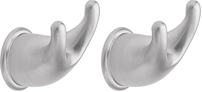 Moen YB8003BC Mason Robe Hook, 1 Count (Pack of 2), Brushed Chrome - color: Brushed Chrome, size: 1 Count (Pack of 2)