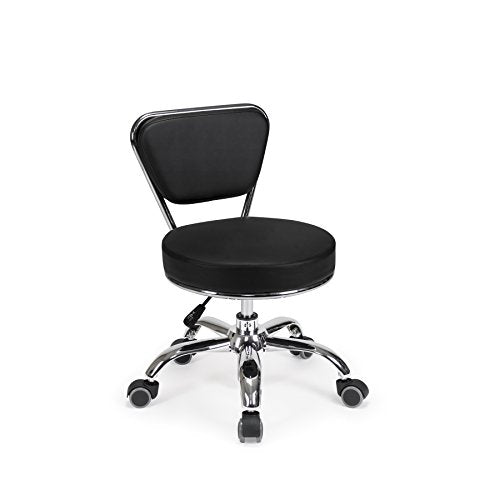 Dayton Garage Rolling Seat (Black) Pneumatic, Short Stool with Adjustable Height 13"-15", Perfect for Garage Task, Home Cleaning, Bathroom Short Seat, Technician Task - color: Black