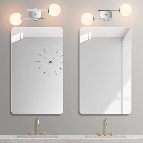 BYOLIIMA Modern Chrome Wall Sconce, 7.5" W x 20" H, G9 Base, Fully Dimmable, Ideal for Bathroom, Kitchen, Living Room, Office - color: Chrome