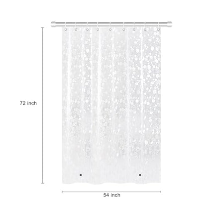 Stall Shower Curtain Liner 54x72 Inches, EVA Pebble Waterproof Vinyl Shower Liner with 2 Weighted Magnets for Bathroom, No Smell Shower Curtain Liner - color: Clear Pebble 8g, size: 54"W x 72"L (Pack of 1)
