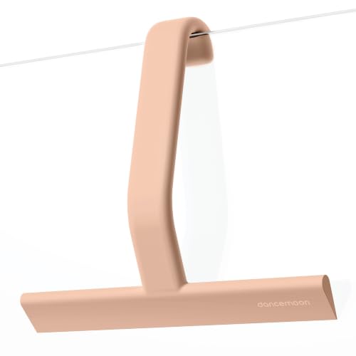 JustHang Shower Squeegee with Built-in Hook, 10-Inch Terracotta | Award-Winning Design, All-One-Piece Soft-Touch Silicone, for Glass Door, Bathroom, Window, Mirror, Tile Wall, Car - color: Terracotta