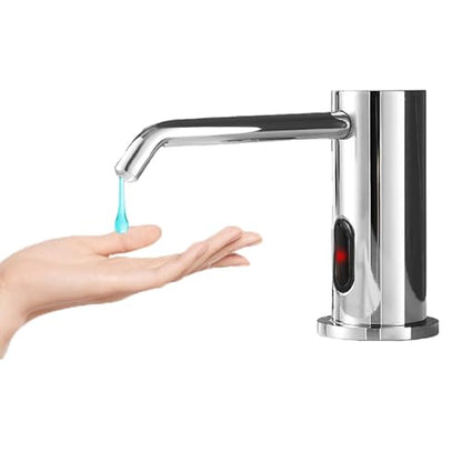 Automatic Soap Dispenser for Kitchen Sink,Touchless Built-in Liquid Soap Dispenser with 33.81oz/1000ml Motion Activated No Touch Sanitizer Dispenser for Bathroom with High Capacity - color: Chrome