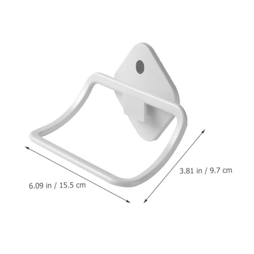 OSALADI Wall-Mounted Towel Ring White Punch-Free Adhesive Towel Holder for Bathroom Kitchen Self-Adhesive No-Drill Quick-Drying and Multi-Functional