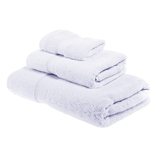 SUPERIOR Egyptian Cotton Ultra Plush & Absorbent, 3 Piece Set, White | Quick Dry, Soft Luxury Towel Set, Bath Essentials, Guest Bath, Spa, 1 Bath, 1 Hand, 1 Face Towels, Madeline Towels - color: White, size: 3-Piece Towel Set