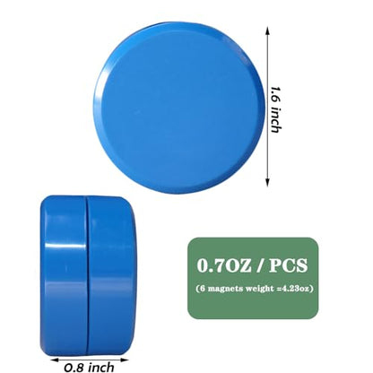 6 PCS Shower Curtain Weights Bottom,Heavy Duty Shower Curtain Weights Magnets Shower Curtain Liner Clips Added Weight, Work for Drapery, Tablecloth, Stop Curtain Blowing in - color: Blue
