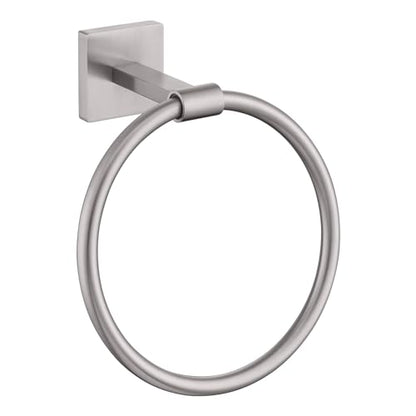 KOKOSIRI Bath Towel Holder Brushed Nickel Hand Towel Ring Bathroom Accessories Shower Towel Rack Stainless Steel Wall Mount, B3010BR - color: Brushed Nickel