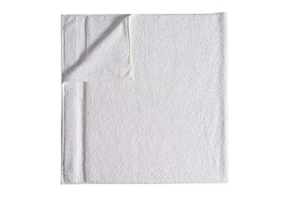 Amazon Basics 6-Pack Bath Towels, 100% Ring Spun Cotton, 600 GSM, Lightweight and Highly Absorbent, Quick Drying, Hotel Quality, 27 x 54 inches, White
