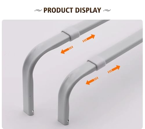 Yafa Home Fashion Heavy Duty Single Standard Adjustable Curtain Rod Hardware Included - color: White, size: 16” - 28” [2 PCS]