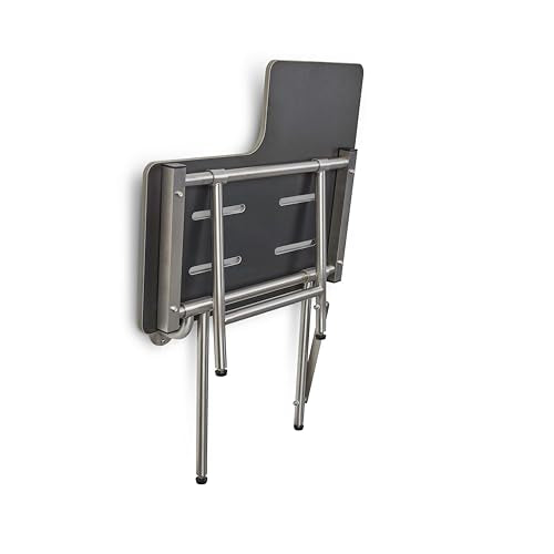 Seachrome 32" x 22.5" Black Reversible Folding Transfer Tub/Shower Seat with Legs, ADA Compliant - color: Matte Black, size: 32 x 22.5 in.