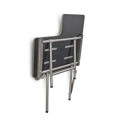 Seachrome 26" x 22.5" Black Reversible Folding Transfer Tub/Shower Seat with Legs, ADA Compliant - color: Matte Black, size: 26 x 22.5 in.