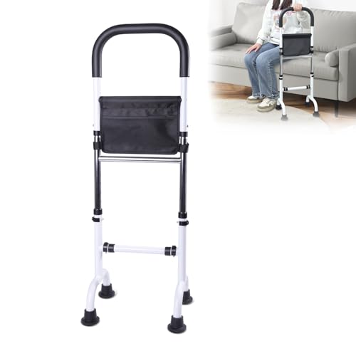 Stand Assist Aid for Elderly, Adjustable Safty Mobility Aids Rail for Couch Chair Toilet, Non-Slip Standing Assist Device with Heavy-Duty Steel Frame, Sit to Stand Support for Seniors