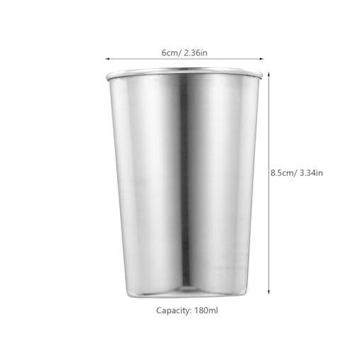 1Pc Stainless Steel Pint Cups Shatterproof Cup Tumblers Stackable Metal Drinking Glasses BPA Free Unbreakable Stackable for Bar Home Restaurant Camping Kids