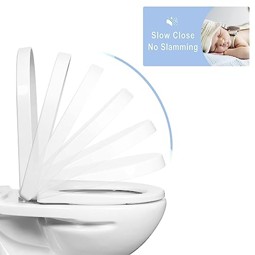 Quick Release Toilet Seat V with Cover - Easy Clean Oval Toilet Seat with Adjustable Hinges and Soft Close Lid (Model 01c) - size: 01a