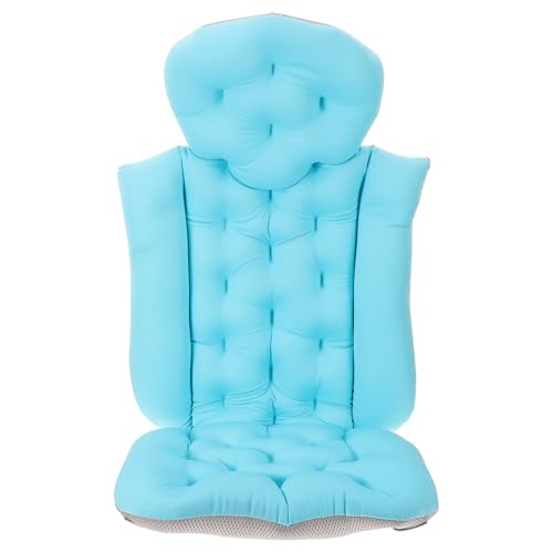 Ciieeo Adult Bathtub Cushion and Non-Slip Bath Mat with Suction Cups, Small Size Blue Full Body Bath Pillow for Adults, Anti-Slip Bathtub Support Cushion for Relaxing Bathing Experience
