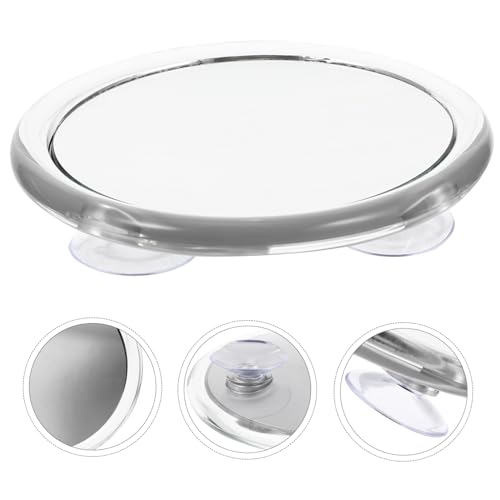 NOLITOY Round Makeup Mirror with Suction Cups 20x Magnification Lighted Magnifying Mirror for Travel and Home