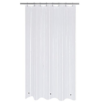 48x72 Stall Size Shower Curtain Liner Clear | 3 Bottom Magnets,8 Rustproof Grommets,Water Proof Heavy Duty PEVA,48W x 72H for Shower Stall Narrow Width - color: Clear, size: 48"W x 72"L (Pack of 1)