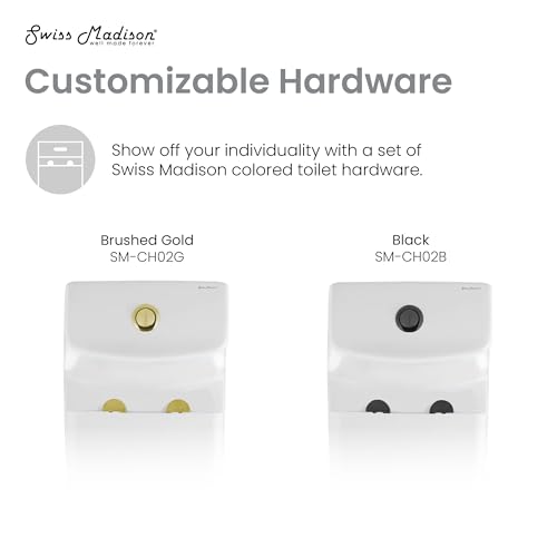Swiss Madison SM-1T112 Ivy One Piece Toilet Dual Flush - color: Glossy White, size: 12" Rough-in