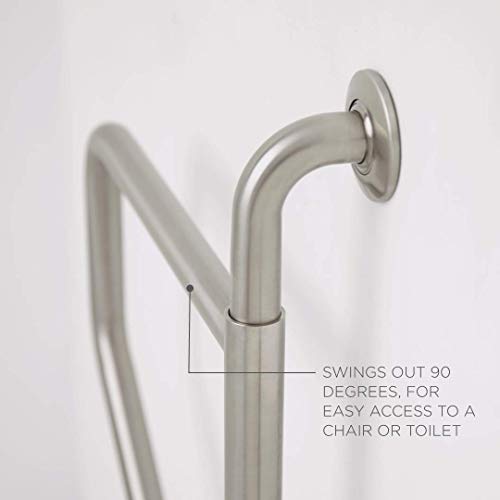 Seachrome Bathroom Grab Bar, Wall to Floor Stainless Steel Swing Away Grab Bar, 1 1/4-Inch Diameter, Handicap Grab Bar, Safety Rail, Satin Stainless (Model: GW-4339-Q-SS)