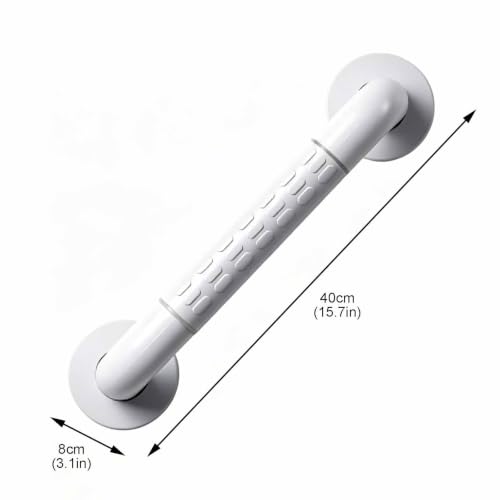 Textured Non Slip Grab Bar, Bathroom Wall Mount Hand Rail with Glow in The Dark Strips, Comfort Grip Assist Handle for Shower Toilet - size: 40cm