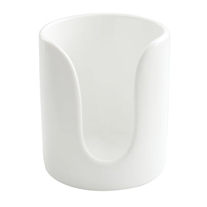 Ceramic Bathroom Cup Dispenser, 3 oz 4 oz Disposable Cups Holder, Small Mouthwash Cup Dispenser (White) - color: White