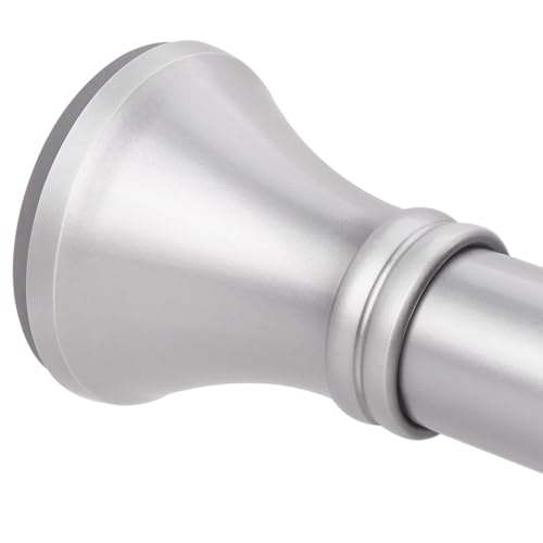 Silver Shower Curtain Rod 36-94 Inch(3-7.8ft), No Slip No Drill No Rust Shower Rod For Bathroom Window Patio, Adjustable Spring Long Tension Rod - color: Silver, size: 36"-94"