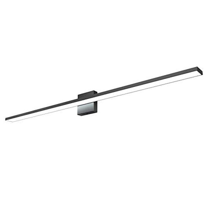 Ralbay 48inch Dimmable Modern LED Black Vanity Light 46W Frosted Aluminum for Bathroom Vanity Lighting Fixtures Cool White 6000K - color: Black-Dimmable, size: 48 inch