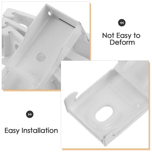 12pcs Ceiling Mounting Brackets: Bendable Curved Curtain Rail Track Wall Mount Brackets Hardware - Drapery Rod Holder for Living Room Shower