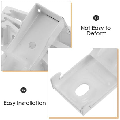 12pcs Ceiling Mounting Brackets: Bendable Curved Curtain Rail Track Wall Mount Brackets Hardware - Drapery Rod Holder for Living Room Shower