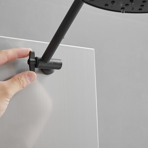 Rainfall Shower Head Shower Tower System Adjustable Head 9 Inch Round,Stainless Steel with 6 Body Jets Massage, 3 IN 1 Bathroom Shower Wall Mount, Brushed Nickel and Black - color: Brushed Nickel with Black