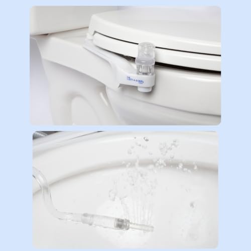The BIFFY Classic Bidet Attachment- Physician Designed & Clinically Tested, Self-Cleaning, 8-Stream Spray with Adjustable Pressure and Pattern, Non-Electric, Assembled in USA