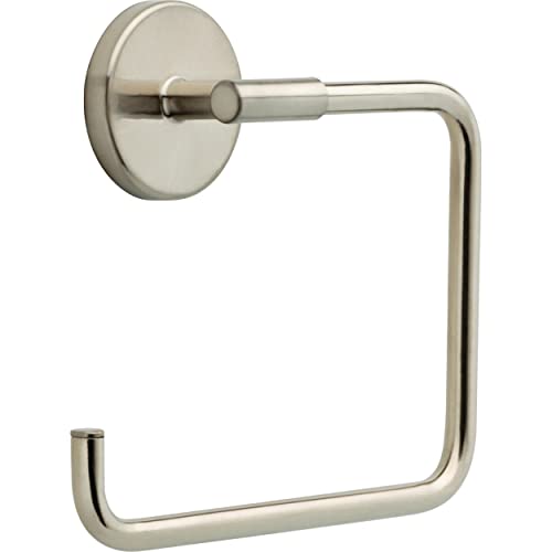 Delta Hand Towel Holder | Square Stainless Steel Ring for Hanging Towels in Kitchen, Bathroom | Trinsic Accessories - color: Stainless Steel, size: 2 x 6.41 x 2 Inches
