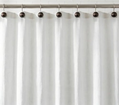 Creative Scents Dublin Brown Shower Curtain Hooks Decorative | Set of 12 | Shower Curtain Rings - style: Shower Hooks