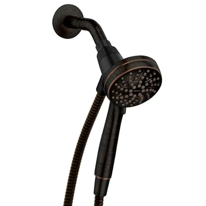 Moen Engage Magnetix Mediterranean Bronze 3.5-Inch Six-Function Detachable Handheld Showerhead with Magnetic Docking System, 26100BRB - color: Mediterranean Bronze, size: Showerhead