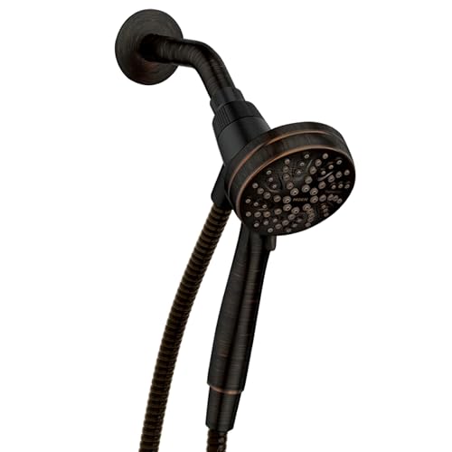Moen Engage Magnetix Mediterranean Bronze 3.5-Inch Six-Function Detachable Handheld Showerhead with Magnetic Docking System, 26100BRB - color: Mediterranean Bronze, size: Showerhead