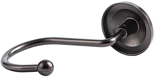 Curtain Hooks, Heavy Duty Zinc Alloy Shower Curtain Hooks (Beaded Circle, Oil- Rubbed Bronze)
