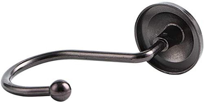 Curtain Hooks, Heavy Duty Zinc Alloy Shower Curtain Hooks (Beaded Circle, Oil- Rubbed Bronze)