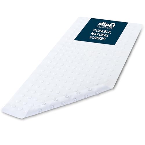 SlipX Solutions Anti Mold Rubber Non Slip Bathtub Mat, 18x36, White | Mildew Resistant, Extra Long Coverage For Tub & Shower, Soft Grippy Top, 200 Suction Cups, Machine Washable, Natural Rubber - color: White, size: 36" x 18" (Rectangular)