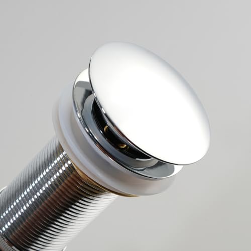 Pop-up Bathroom Sink Drain Stopper Without Overflow for Vessel Sink Lavotory Vanity, D01 (Chrome) - color: Chrome